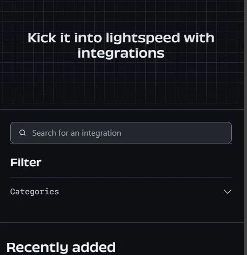 wyszukiwarka modułów i integracji w astro